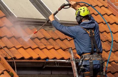Démoussage et hydrofuge de toiture à Suin